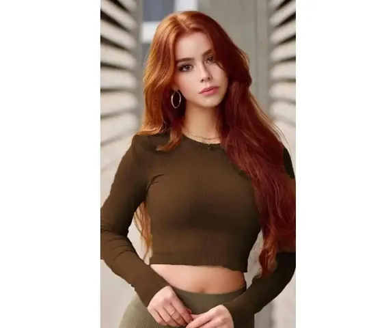 Elegant Lycra Solid Top For Women