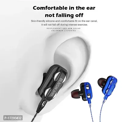 Bageshwar Balaji Single Speaker 1.2M Wired 3.5MM Earphone Earbuds HiFi Stereo Headset Blue-thumb5