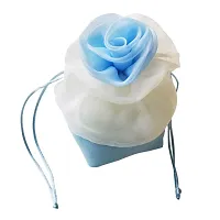 Bageshwar Balaji Chinese Style Candy Bag Flower Gifts Pouch Drawstring Gift Bag Light Blue-thumb1