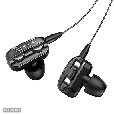 Bageshwar Balaji Single Speaker 1.2M Wired 3.5MM Earphone Earbuds HiFi Stereo Headset Black-thumb2