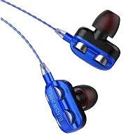 Bageshwar Balaji Single Speaker 1.2M Wired 3.5MM Earphone Earbuds HiFi Stereo Headset Blue-thumb2