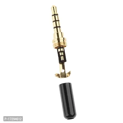 Bageshwar Balaji Gold-Plated 3.5mm Socket Converter Male Heads for Earphone Headset Black-thumb2