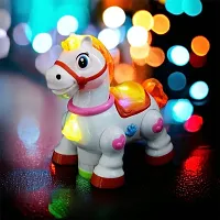 Musical horse Baby Toy for Babies Kids Infants Dazzling Light sand horse SONDS-thumb1