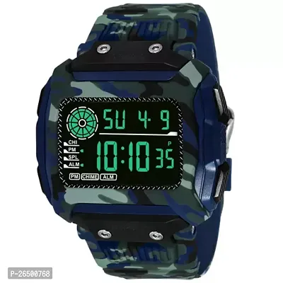 Stylish Blue Silicone Digital Watch For Men