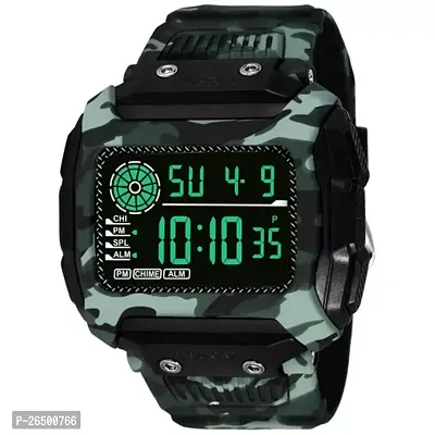 Stylish Black Silicone Digital Watch For Men