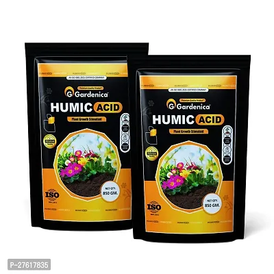 Gardenica Humic Acid 98  Potassium Humate Water Soluable Plant Fertilizer  Plant Growth Enhancer  Soil Conditioner  Improves Plant Root System 400Gram PACK OF 2