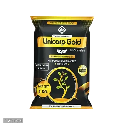 Unicorp Gold Humic Acid 98  Plant Fertilizer  Plant Growth Enhancer  Soil Conditioner  Improves Plant Root System  100 Water Soluble 1 Kg