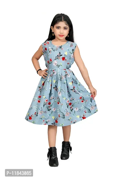 Trendy Crepe Frock  For Girls