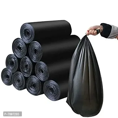Biodegradable Garbage Bags 19 X 21 Inches Medium Size 150 Bags 5 Rolls Dustbin Bag Trash Bag Black Color-thumb4