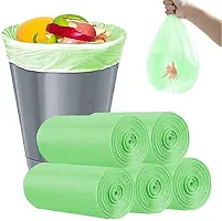 OXO-Biodegradable /Eco Friendly Compostable/ Garbage Bag 17 x 19 Inches 90 Bags (3 Rolls) Dustbin Bag/Trash Bag - Green Color-thumb1