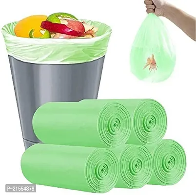 OXO-Biodegradable /Eco Friendly Compostable/ Garbage Bag 17 x 19 Inches 90 Bags (3 Rolls) Dustbin Bag/Trash Bag - Green Color-thumb2