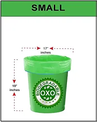 OXO-Biodegradable /Eco Friendly Compostable/ Garbage Bag 17 x 19 Inches 90 Bags (3 Rolls) Dustbin Bag/Trash Bag - Green Color-thumb4