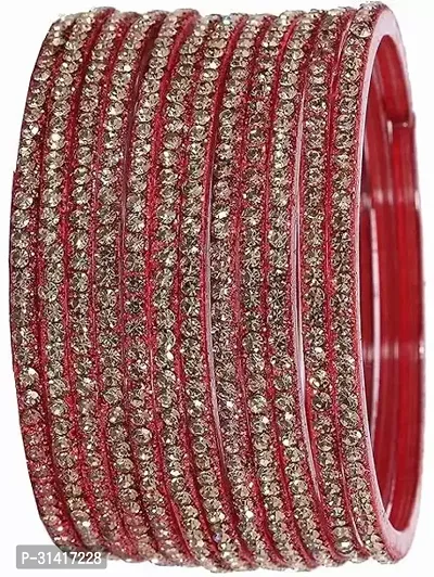 Fabulous Maroon Glass Bangles For Women And Girls- 12 Pieces