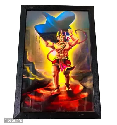 Bahubali Shri Hanuman God Photoframe With Acrylic Glass-thumb0
