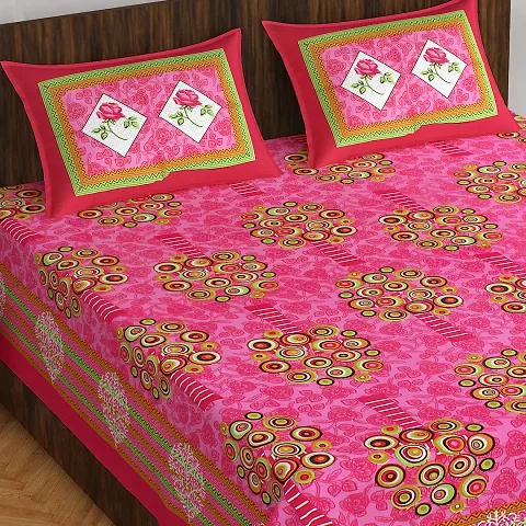 Printed Cotton Queen Size Bedsheet (90*100 Inch) Vol 2