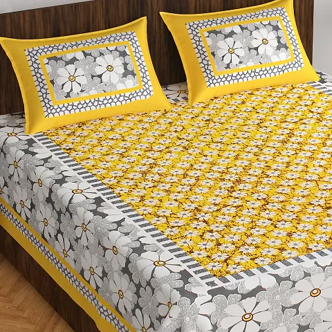 Printed Cotton Queen Size Bedsheet (90*100 Inch) Vol 3