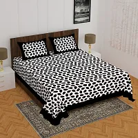 Comfortable Cotton Printed Queen Bedsheet with 2 Pillow Covers-thumb1