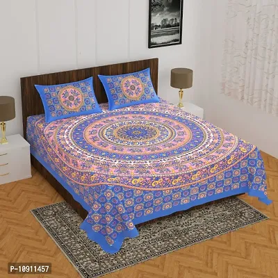 Fancy Cotton Printed Bedsheet with 2 Pillow Covers