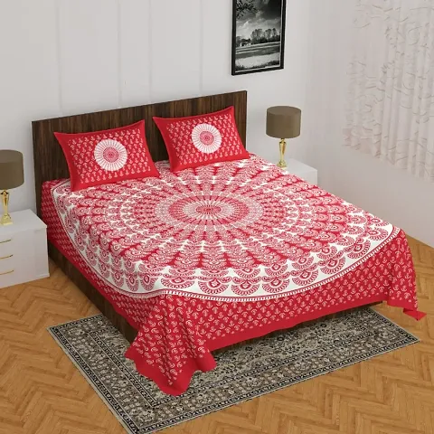 Printed 82x92 Inch Cotton Bedsheets