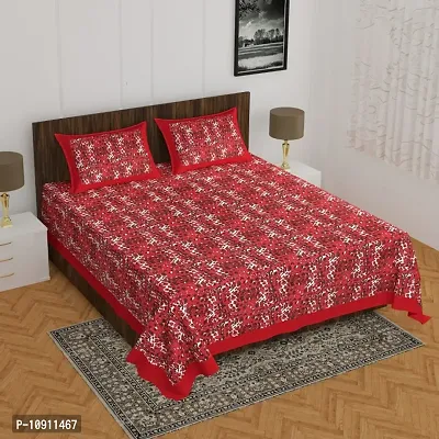 Fancy Cotton Printed Bedsheet with 2 Pillow Covers-thumb0