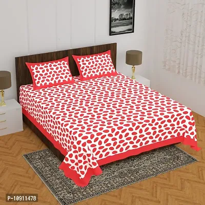 Fancy Cotton Printed Bedsheet with 2 Pillow Covers-thumb0