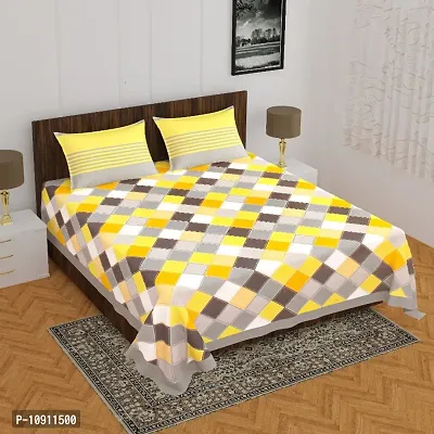 Fancy Cotton Printed Bedsheet with 2 Pillow Covers-thumb0