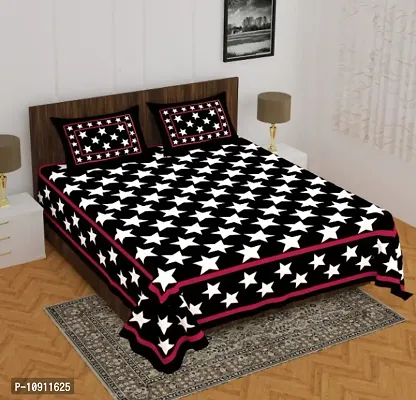 Fancy Cotton Printed Bedsheet with 2 Pillow Covers-thumb0