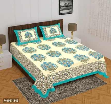 Fancy Cotton Printed Bedsheet with 2 Pillow Covers