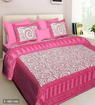 Fancy Cotton Printed Bedsheet with 2 Pillow Covers