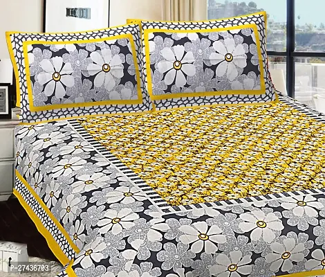 Classic Cotton Printed Bedsheet with Pillow Covers