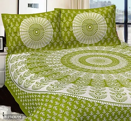 Classic Cotton Printed Bedsheet with Pillow Covers