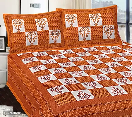 Classic Cotton Printed Bedsheet with Pillow Covers