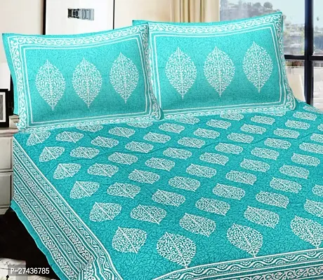 Classic Cotton Printed Bedsheet with Pillow Covers-thumb0