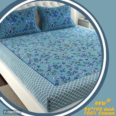 Jaipuri Cotton Bedsheet With 2 Pillow Cover