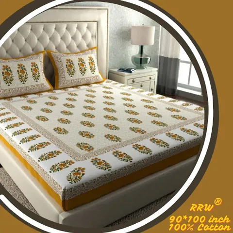 100% Cotton Printed Double Bedsheets