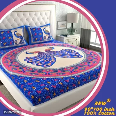 Jaipuri Cotton Bedsheet With 2 Pillow Cover