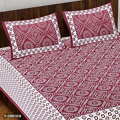 Classic Cotton Bedsheet with Pillow Covers-thumb0