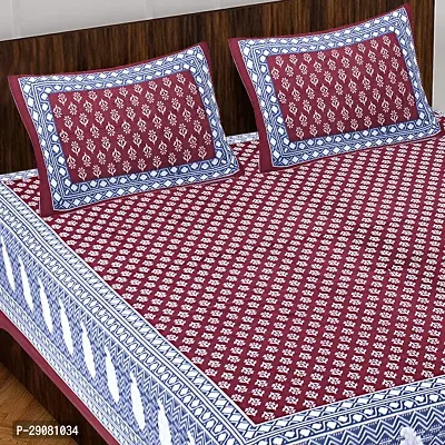 Classic Cotton Bedsheet with Pillow Covers