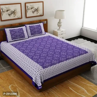 Jaipuri Cotton Bedsheet With 2 Pillow Cover-thumb0