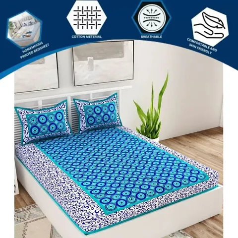 Printed Cotton Double Bedsheets (94*83 Inch) Vol 1