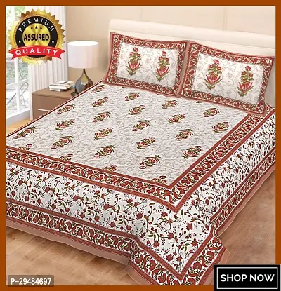 Jaipuri Cotton Bedsheet With 2 Pillow Cover
