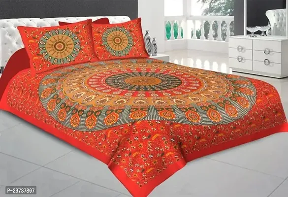 Jaipuri Cotton Bedsheet With 2 Pillow Cover-thumb0