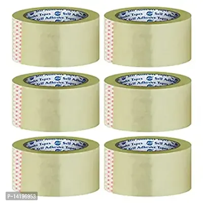 Transparent Tape - 100 Meters in Length - 48mm / 2Inch Width - 6 Rolls Per Pack-thumb0