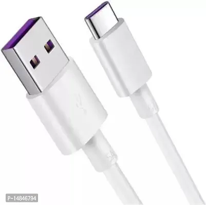 NEXCEN USB Type C Cable 3.4 A 1 m Original 3.4A Speed TypeC Reversable Data Transfer Cable  (Compatible with Mobile, Samsung, Mi, Oppo, Vivo, Techno, White, One Cable)