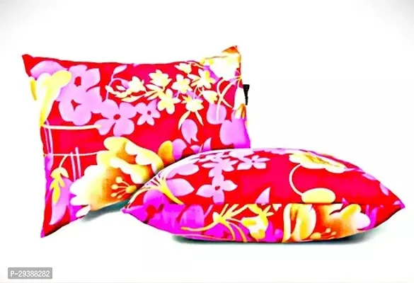 Stylish Red Polyester Printed Pillow Pack of 2