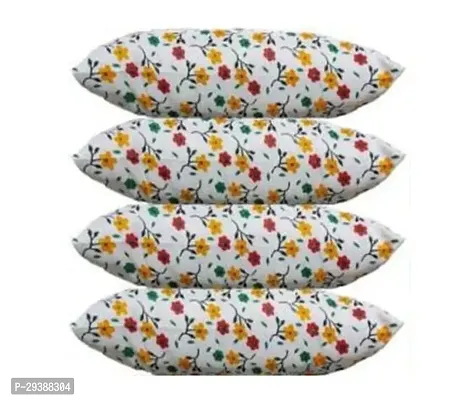 Stylish White Polyester Solid Pillow Pack of 4-thumb0