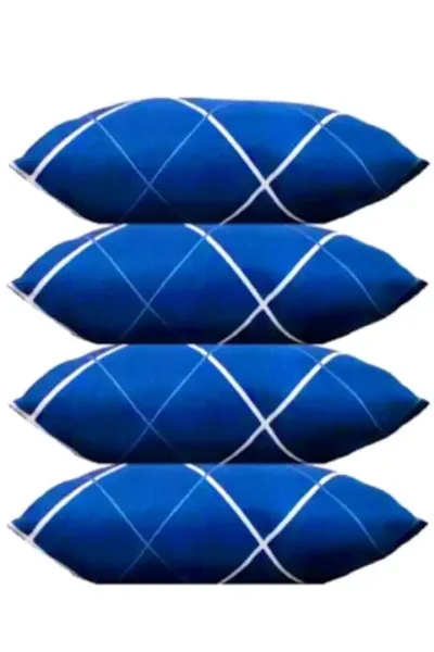 Stylish Blue Polyester Printed Pillow Pack of 4