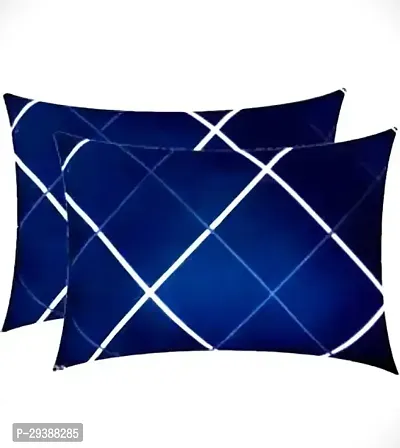 Stylish Blue Polyester Printed Pillow Pack of 2-thumb0