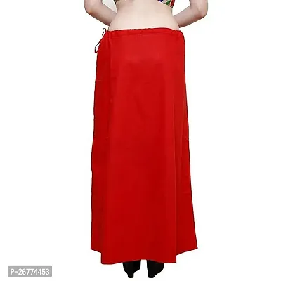 Reliable Red Cotton Solid Stitched Petticoat For Women-thumb2