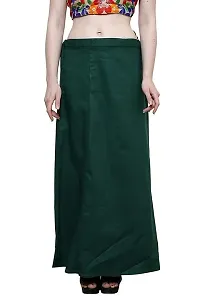 Reliable Green Cotton Solid Stitched Petticoat For Women-thumb2